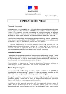 Dijon évacuation du squat René Coty CP préfecture