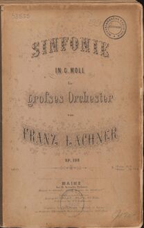 Partition complète, Symphony No.8, G minor, Lachner, Franz Paul