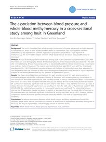 The association between blood pressure and whole blood methylmercury in a cross-sectional study among Inuit in Greenland