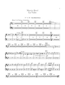 Partition Trombone 1/2, 3, Tuba, La valse, Poème chorégraphique