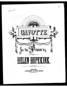 Partition de piano, Gavotte, B minor, Hopekirk, Helen