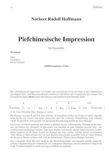 Partition complète, Piefchinesische Impression, Hoffmann, Norbert Rudolf