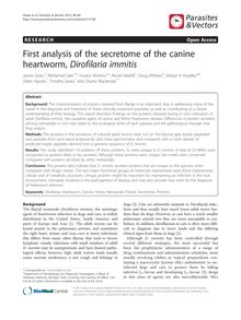 First analysis of the secretome of the canine heartworm, Dirofilaria immitis