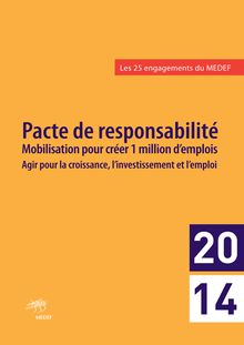 Pacte de responsabilité : les 25 engagements du MEDEF