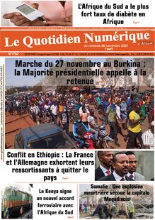Le Quotidien Numérique d’Afrique n°1792 - du vendredi 26 novembre 2021