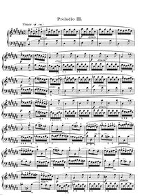Partition Prelude et Fugue No.3 en C♯ major, BWV 848, Das wohltemperierte Klavier I par Johann Sebastian Bach