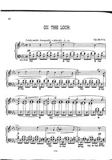 Partition No.2 - On pour Loch, Piano pièces, Op.23, Mackenzie, Alexander Campbell