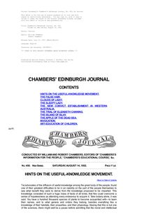 Chambers s Edinburgh Journal, No. 450 - Volume 18, New Series, August 14, 1852