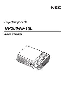 Notice Projecteur NEC  NP100