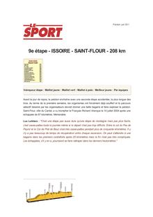 9e étape - ISSOIRE - SAINT-FLOUR - 208 km
