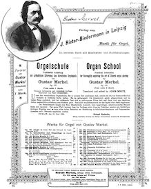 Partition orgue score, orgue Sonata No.5, Op.118, Merkel, Gustav Adolf
