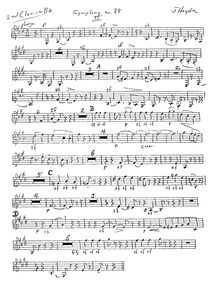 Partition clarinette 2 (en A, ad lib.), Symphony No.88 en G major