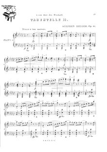 Partition complète, Tarantelle No.2, Op.61, Tarantelle in E♭ minor