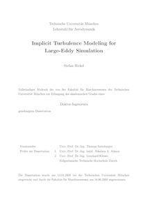 Implicit turbulence modeling for large-eddy simulation [Elektronische Ressource] / Stefan Hickel