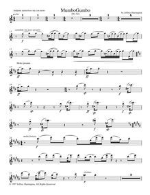 Partition Alto Saxophone, Mumbo Gumbo, Harrington, Jeffrey Michael