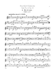 Partition cor 1, 2 (F),  No.2, Suite caractéristique, Tchaikovsky, Pyotr