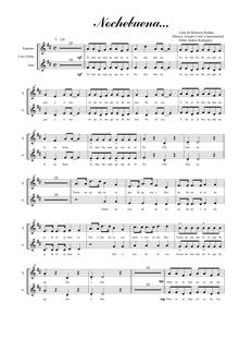 Partition garçon s chœur choral Score, Nochebuena, D major, Rodríguez, Pablo Andrés