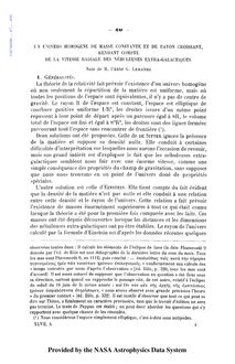 L article original de George Lemaître (en français)