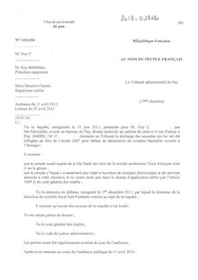 Décision du tribunal administratif de Pau / Paypal