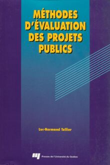 Méthodes d évaluation des projets publics