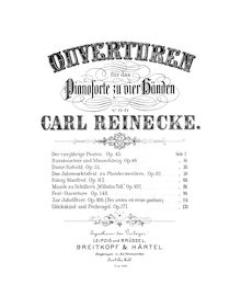 Partition complète, König Manfred, Oper in fünf Akten, Reinecke, Carl