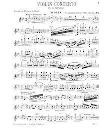 Partition Solo partition de violon, violon Concerto, Op.80, Coleridge-Taylor, Samuel