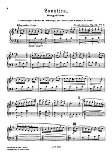 Partition Sonatina No.2, 3 Analytical sonatines, Lynes, Frank