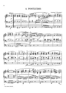Partition complète, Postlude, Postludio, D minor, Foschini, Gaetano Ferdinando