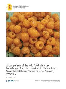 A comparison of the wild food plant use knowledge of ethnic minorities in Naban River Watershed National Nature Reserve, Yunnan, SW China