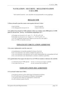 Navigation - Sécurité - Réglementation 2006 CAEA - Certificat d Aptitude à l Enseign-t Aéronautique