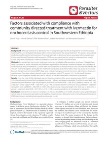 Factors associated with compliance with community directed treatment with ivermectin for onchocerciasis control in Southwestern Ethiopia