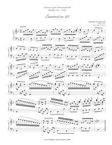 Partition Esserciso 10, Essercizi per Gravicembalo, Lessons for Harpsichord