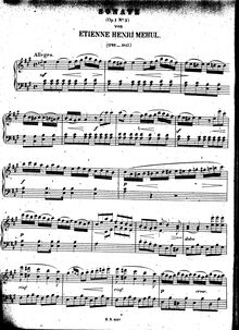 Partition No.3: Sonata en A, 3 Piano sonates, Op.1, Méhul, Etienne Nicolas