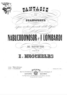 Partition complète, Fantasia on Motives from  Nabucodonosor  e  I Lombardi 