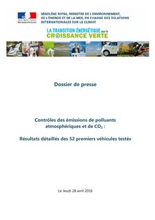 Diesel - pollution : Contrôles des émissions de polluants atmosphériques et de CO2