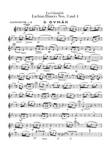 Partition clarinette 1, 2, Lašské Tance, Janáček, Leoš par Leoš Janáček