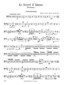 Partition de violoncelle, 2 Morceaux, Op.32, Klein, Bruno Oscar