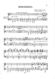 Partition de piano, Maesgarmon, A, Parry, Joseph