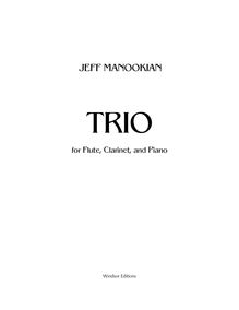 Partition de piano, Trio, pour flûte, clarinette, et Piano