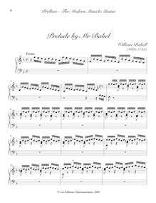 Partition complète, Prelude en F major, F major, Babell, William