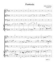 Partition Fantasia VdGS No. 12 - partition complète, fantaisies et Pavin pour 3 violes de gambe et orgue