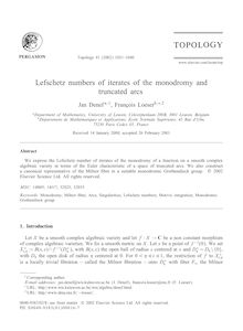 Lefschetz numbers of iterates of the monodromy and truncated arcs