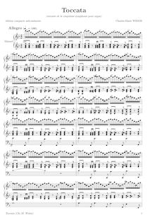 Partition , Toccata: smaller size score, orgue Symphony No.5, Symphonie V