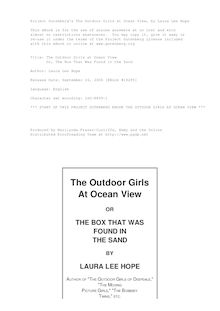 The Outdoor Girls at Ocean View - Or, The Box That Was Found in the Sand