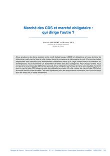 revue-stabilite-financiere-de-juillet-2010-etude-19-Marche-des-CDS-et -marche-obligataire-qui-dirige