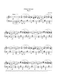 Partition complète, 4 Honky Tonk Types No. 1, Op.4 No.6, Smit, Maarten