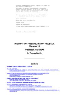 History of Friedrich II of Prussia — Volume 16