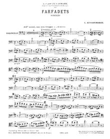 Partition de violoncelle, Farfadets, Scherzo, Hussonmorel, Valéry