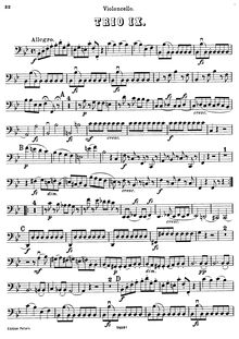 Partition de violoncelle, 3 Piano Trios, Hob XV:18-20 (Op.36) par Joseph Haydn