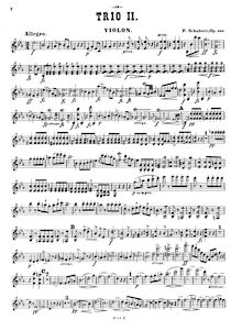 Partition violon, Piano Trio en E-flat major, D.929, E♭ major, Schubert, Franz